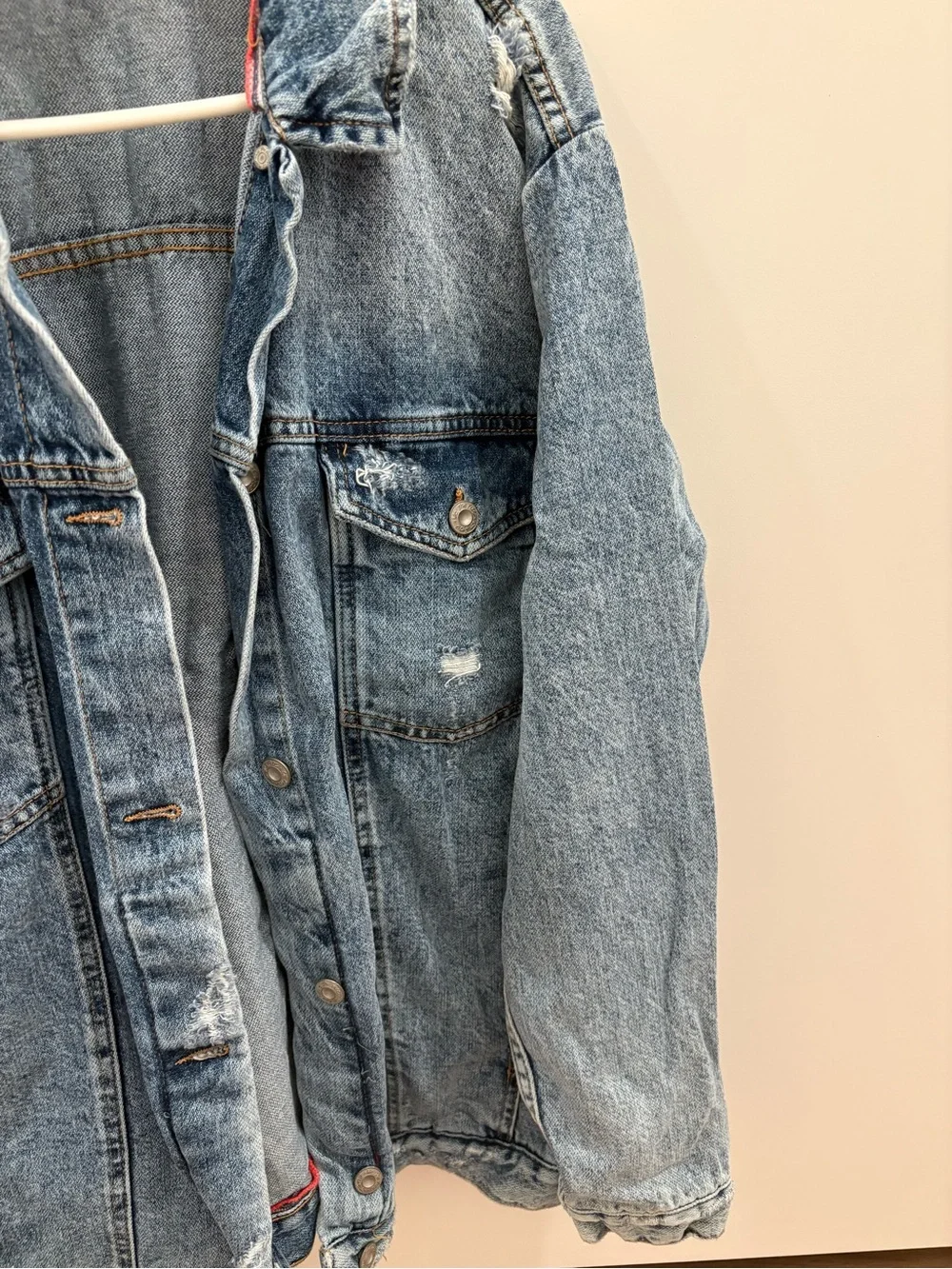 Free People Distressed Denim Jean Jacket *Read*